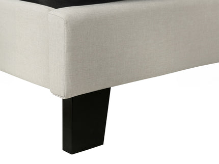 Queen Size Bed, Upholstered, Transitional - Beige