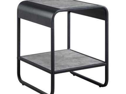 Raziela - End Table With Storage - Black / Gray