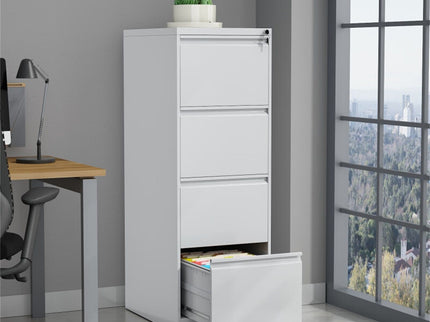 Durable Metal 3 Drawer File Cabinet With Lock For Office Storage