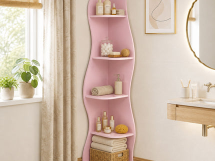 5 Tier S - Shaped Corner Shelf For Living Room