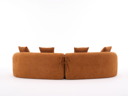 4 Seater Sofa With Fabric, 30D, 60 Hardness Full Sponge, 4 Pillow For Living Room, Home Furniture Sleeper Sectional Sofa For Apartment