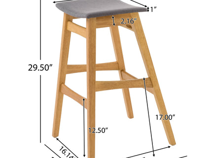 Modern Bar Stool Set With Upholstered Seating