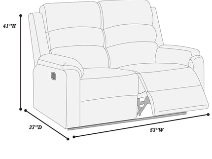 2 Piece Living Room Set With Manual Reclining Loveseat And Recliner