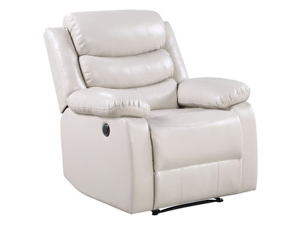 Eilbra - Synthetic Leather Power Motion Recliner - Beige