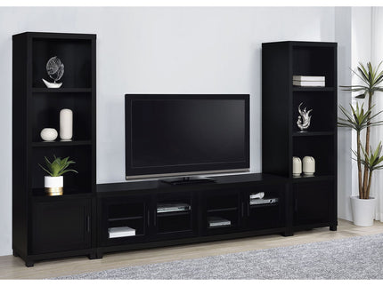 Arnaud - 3 Piece TV Stand Set With Storage - Black