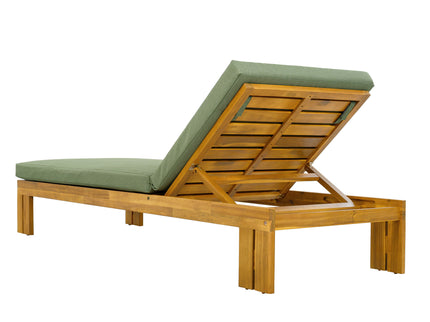 Outdoor Chaise Lounge Set & Side Table, 5 Position Adjustable Patio Recliner