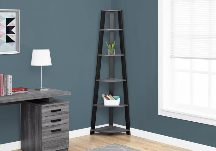 5 Tier Bookshelf, Bookcase, Etagere, Corner, For Office, Contemporary & Modern