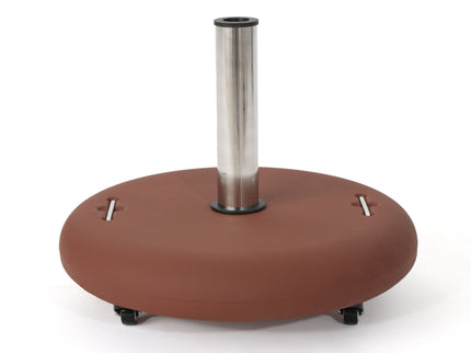 Wheelie - Round Umbrella Base With Stainless Steel Holder
