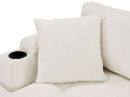 U Shaped Sectional Sofa, Corner Living Room Couch With Built In Cup Holders, Storage, USB Ports