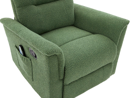 Manual Recliner Chair With 8 Point Massage And Swivel Function