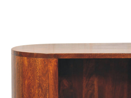Cortez - T Bar Open Slot Cabinet - Dark Brown