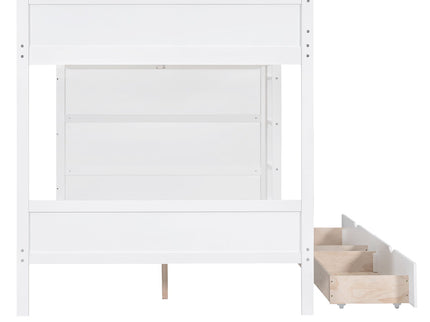 Bunk Bed With 2 Drawers And Multi Layer Cabinet