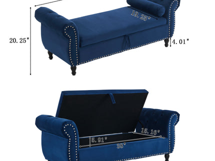 Luxurious Multifunctional Storage Ottoman Bench With Pillow