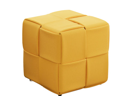 Modern Ottoman Foot Rest With Woven Design