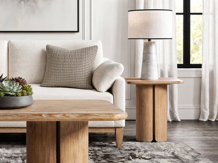 Sonoma - Square Pedestal Side Table - Antique Brown