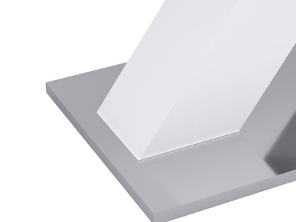 Rectangle Dining Table, Stretchable, X Shape Legs - White