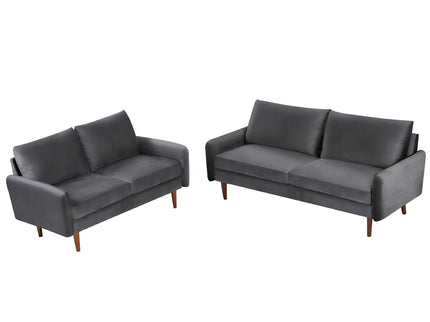 Kent - 2 Piece Sofa & Loveseat Set For Living Room - Gray