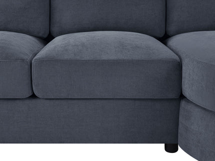 Modern L-Shaped Sectional Sofa With Curved Chaise, USB Ports, And Side Storage Pockets