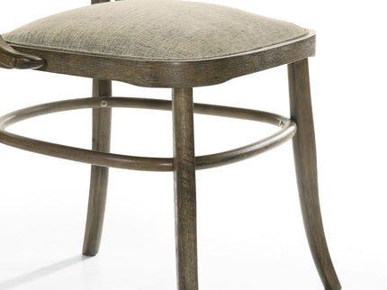 Bistro - Dining Table With Off Fabric Dining Chairs