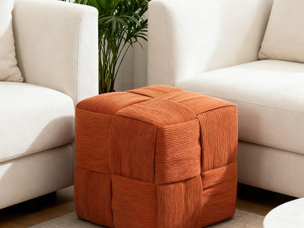 Modern Ottoman Foot Rest With Woven Design