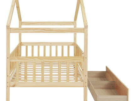 House Bed With 2 Drawers