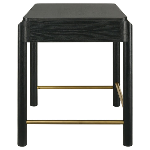 Anser - 2 Drawer Vanity Desk Makeup Table Rounded Design - Black