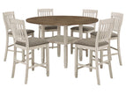 Beige / 7 Pc. Table, 6 Chairs