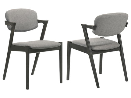 Modern Dining Chair And Zigzag Arm Design (Set of 2)
