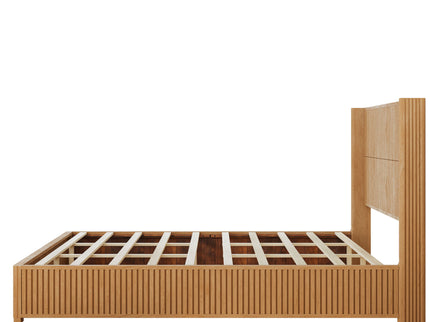 Platform Bed Frame With Headboard, Floor Standing Design