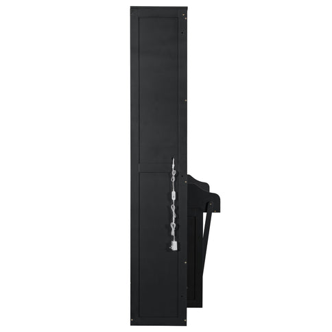 French Style Murphy Platform Bed With Shelf, Side Cabinets, Drawers And LED