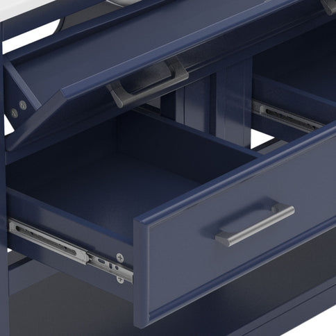 Bathroom Vanity With Ceramic Sink, Tip Out Tray & 2 Full Extension Drawers