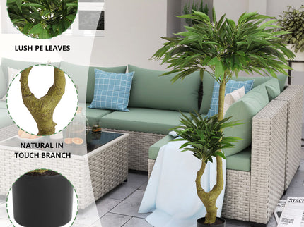 Artificial Dracaena Tree Indoor Faux ery Plant For Decoration, 150Cm - Green