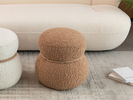 Snowman Stool With Cushion And Solid Wood Frame