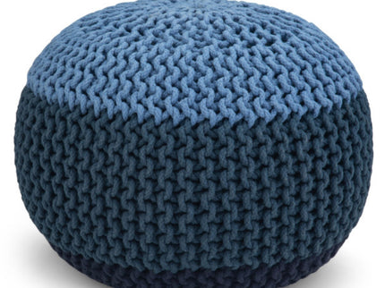 Nikki - Handcrafted Hand Knit Round Pouf