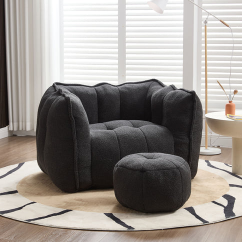 Soft Bean Bag Chair With High Resilient Foam