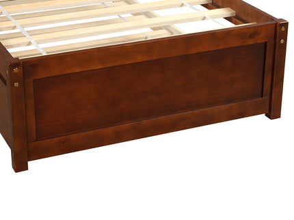 Platform Bed Wood Bed Frame With Trundle