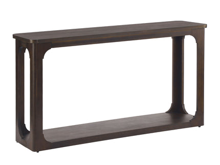 Console Table With Open Arch Cutouts For Living Room Hallway - Espresso