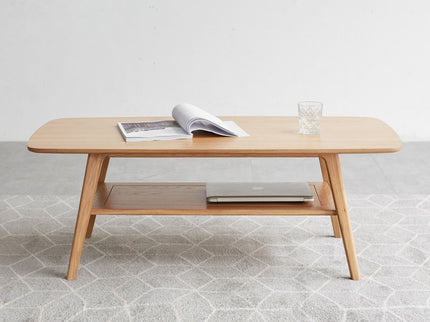 Low Coffee Table With Storage Shelf