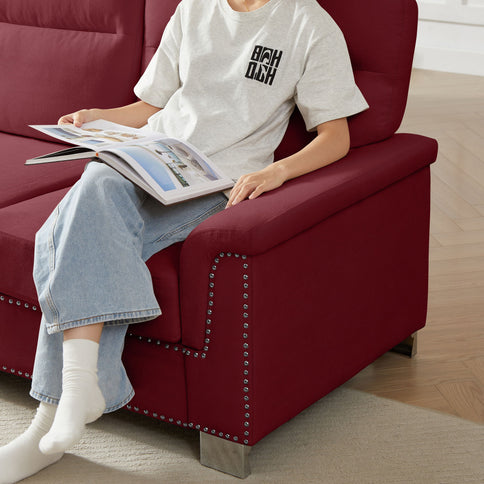 3 Seater Elegant Stationary Sofa