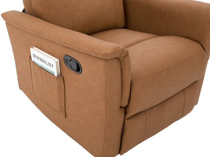 Manual Recliner Chair With 8 Point Massage And Swivel Function