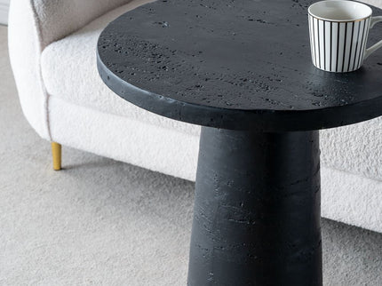 Round Side Table With Pedestal Base
