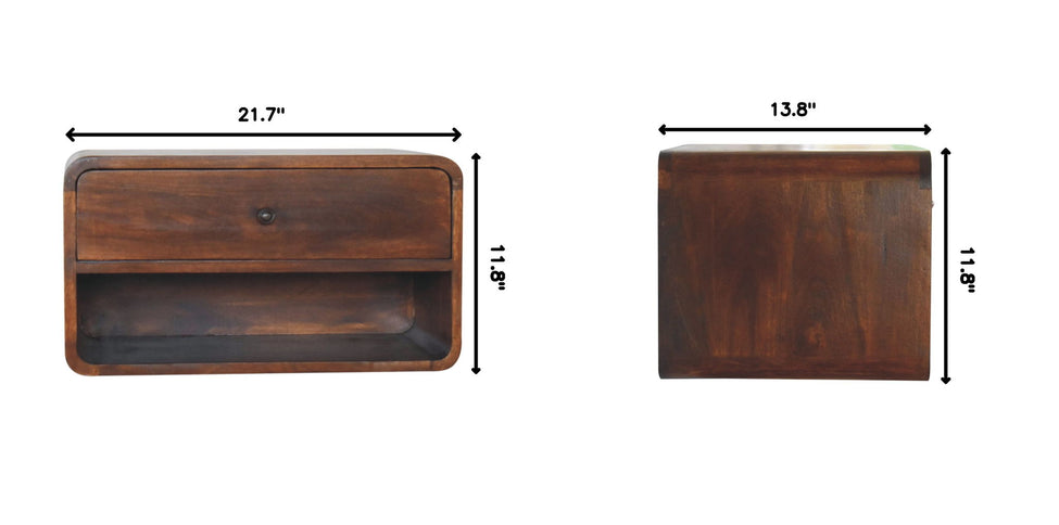 Curve Upper Slot Floating Nightstand