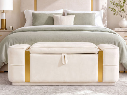 Storage Bench Upholstered Ottoman Bed End Bench With Lift Top Storage