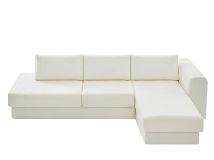 L-Shaped Modular Sofa With Double Layer Cushion