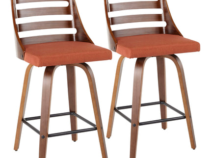 Trevi - Mid Century Modern Counter Stool (Set of 2)