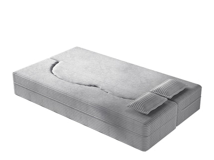 Floor Sofa With 2 Pillows, Convertible Twin Size Mattress For Living Room