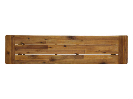 Cloud - Outdoor Bench With Acacia Wood Frame And Slat Panel Design
