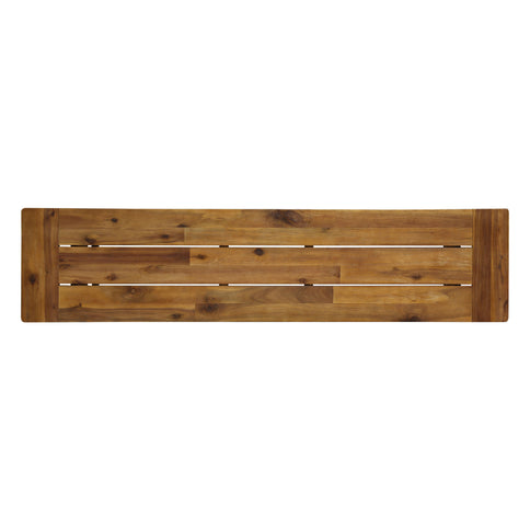Cloud - Outdoor Bench With Acacia Wood Frame And Slat Panel Design
