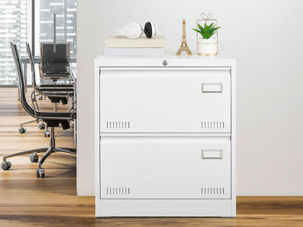 Filing Cabinet Lateral File Cabinet 3 Drawer, Locking Metal File Cabinets Three Drawer, Office Filing Cabinet With Lock Drawers For Home Office
