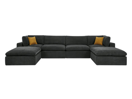 Custom Configuration Modular Sectional With Toss Pillows